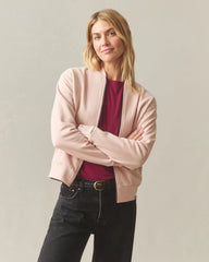 Women's Fleece Bomber Jacket - Cameo Rose