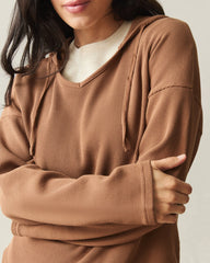 Women's Thermal Hoodie - Toffee