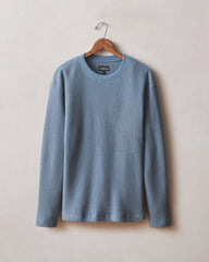 Men's Waffle Long Sleeve Crew - Bluefin