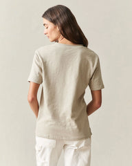 Women's Premium Slub Pocket Tee  - Feather Grey