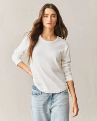Women's Premium Slub Curved Hem Long Sleeve - Sugar Swizzle