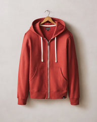 Men's Midweight Full Zip - Red Ochre
