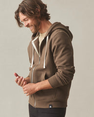 Men's Midweight Full Zip - Cocoa Creme