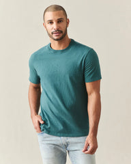 Men's Premium Slub Crew Tee - Atlantic Deep