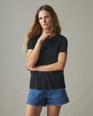 Women's Classic Cotton Crew Tee - Black
