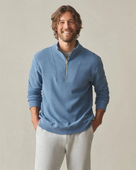 Men's French Rib Half Zip - Quiet Harbor