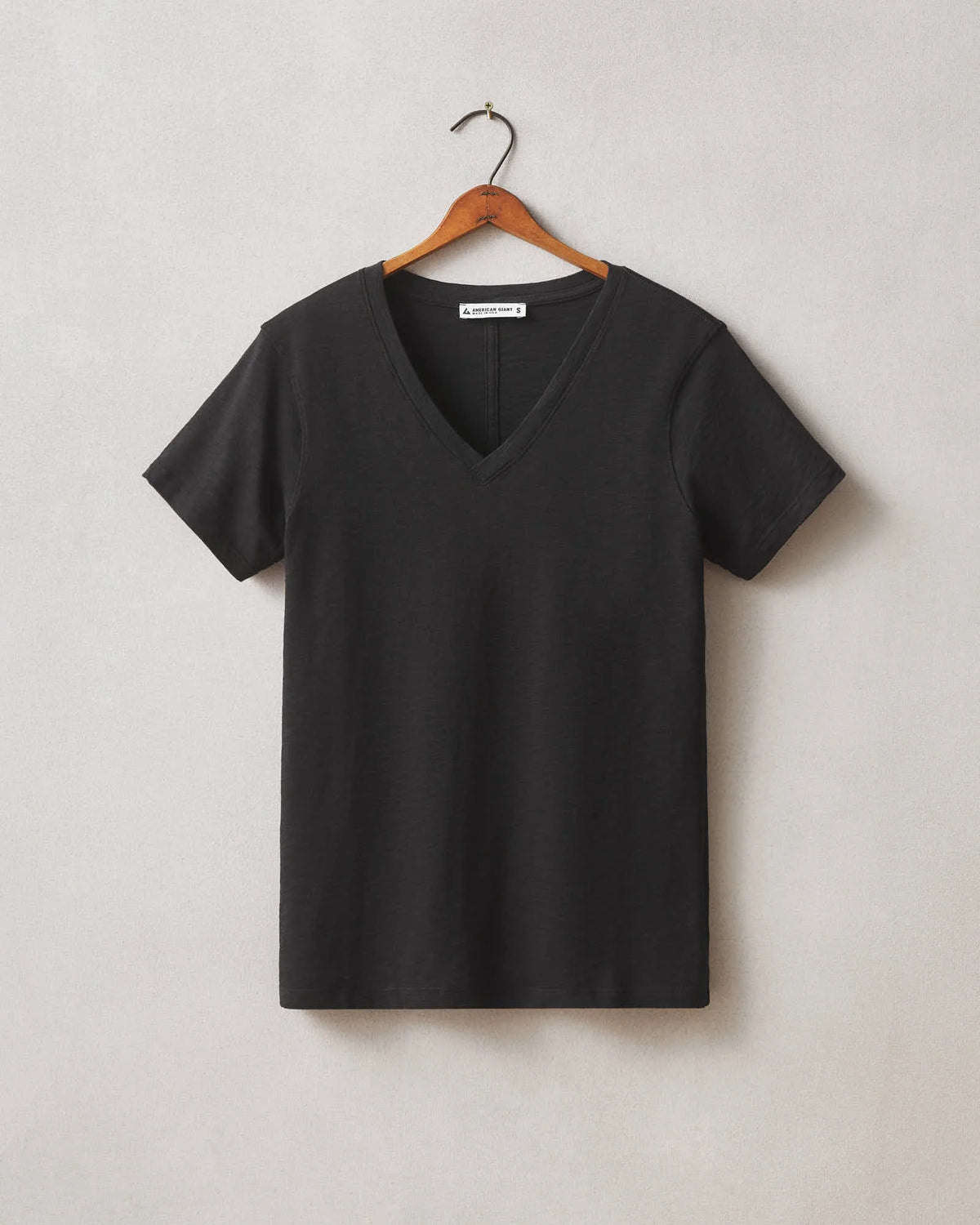Women's Premium Slub V-Neck Tee - Black