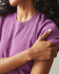 Women's Premium Slub Crew Tee - Cattleya Orchid