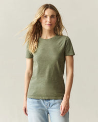 Women's Premium Slub Crew Tee - Olvine