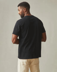 Men's Premium Slub V-Neck Tee - Black