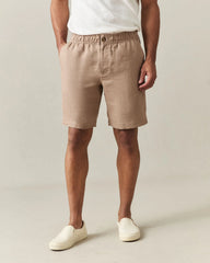 Men's Linen Shorts - Cocoa Creme