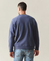 Men's Relaxed French Terry Crew - Patriot Blue