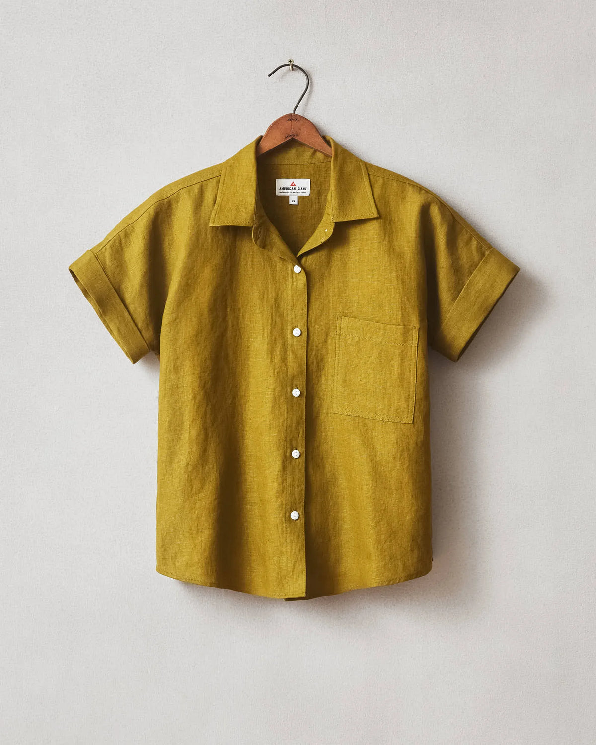 Women's Linen Shirt - Fir Green