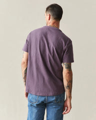Men's Broken-In Premium Slub Henley - Vintage Hortensia