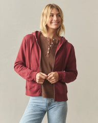 Women's Relaxed Classic Full Zip - Sundried Tomato