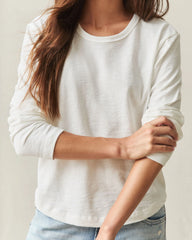 Women's Premium Slub Curved Hem Long Sleeve - Sugar Swizzle