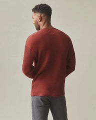 Men's Waffle Pocket Long Sleeve - Russet Brown