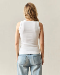 Women's Rib Tank - White