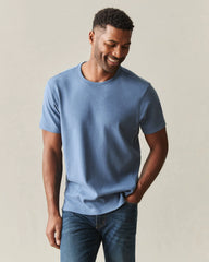 Men's Brushed Crew Tee - Moonlight Blue Heather