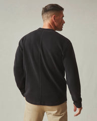Men's French Rib Crew - Black