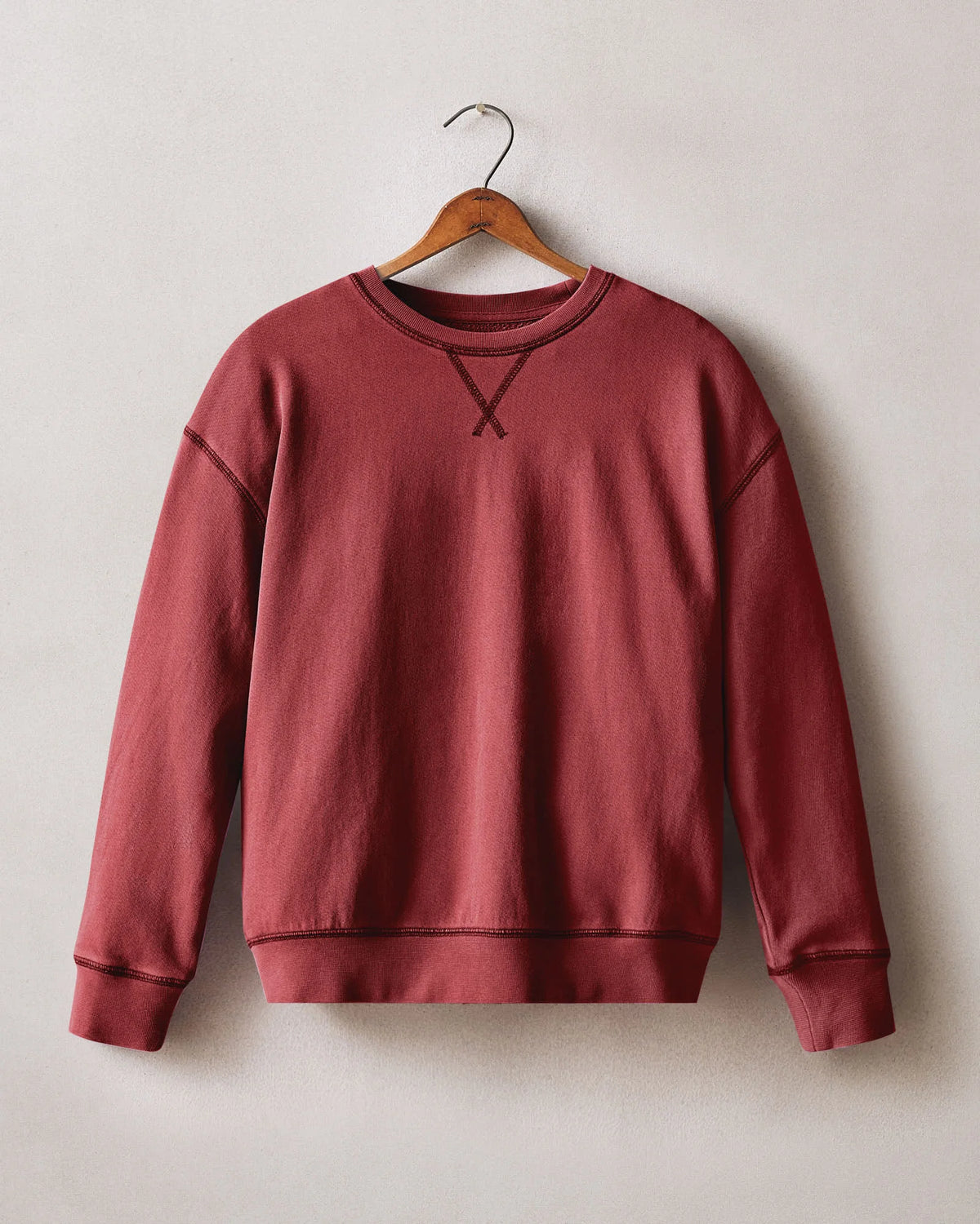Women's Relaxed French Terry Crew - Syrah