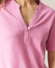 Women's Hemp V-Notch Tee - Moonlight Mauve