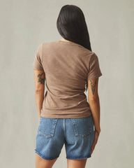 Women's Premium Slub Crew Tee - Pine Bark