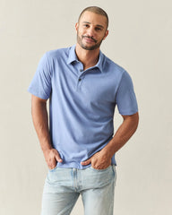 Men's Hemp Polo - Colony Blue