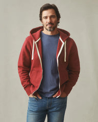 Men's Midweight Full Zip - Red Ochre