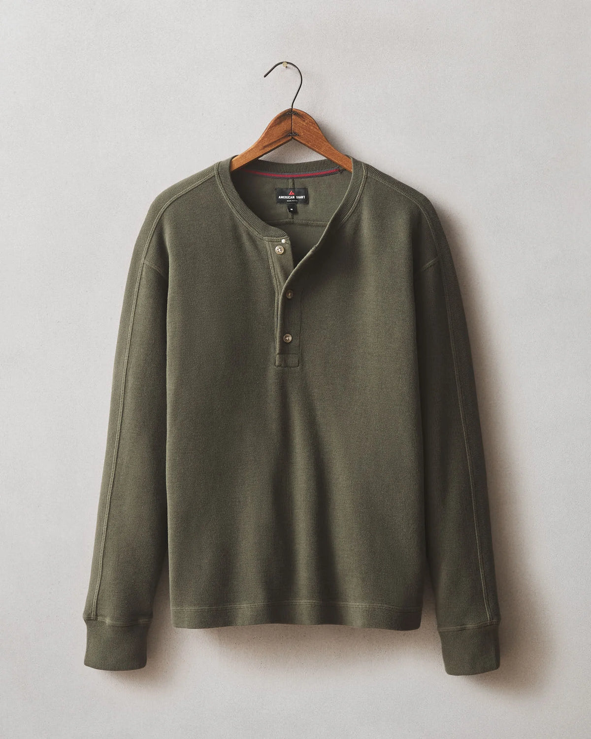 Men's French Rib Henley - Loden