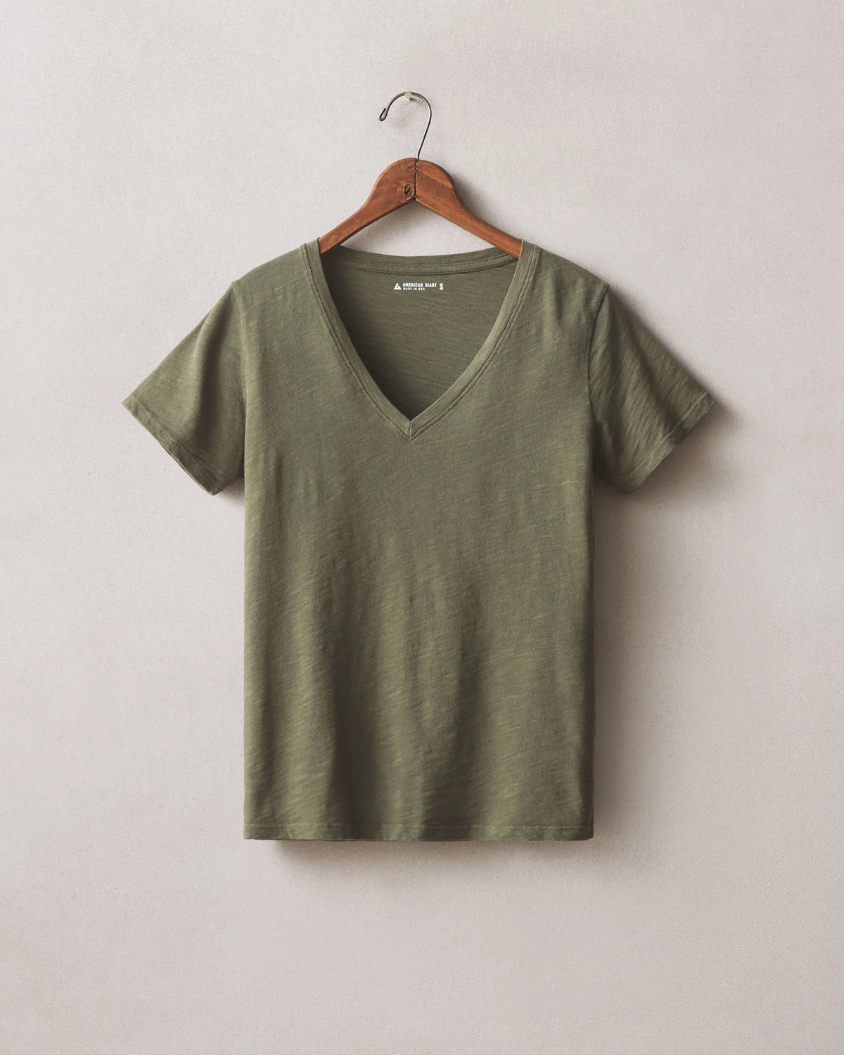 Women's Premium Slub V-Neck Tee - Loden