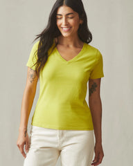 Women's Classic Cotton V-Neck Tee - Snake Eye