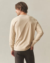 Men's Premium Slub Crew Tee Long Sleeve - White Pepper
