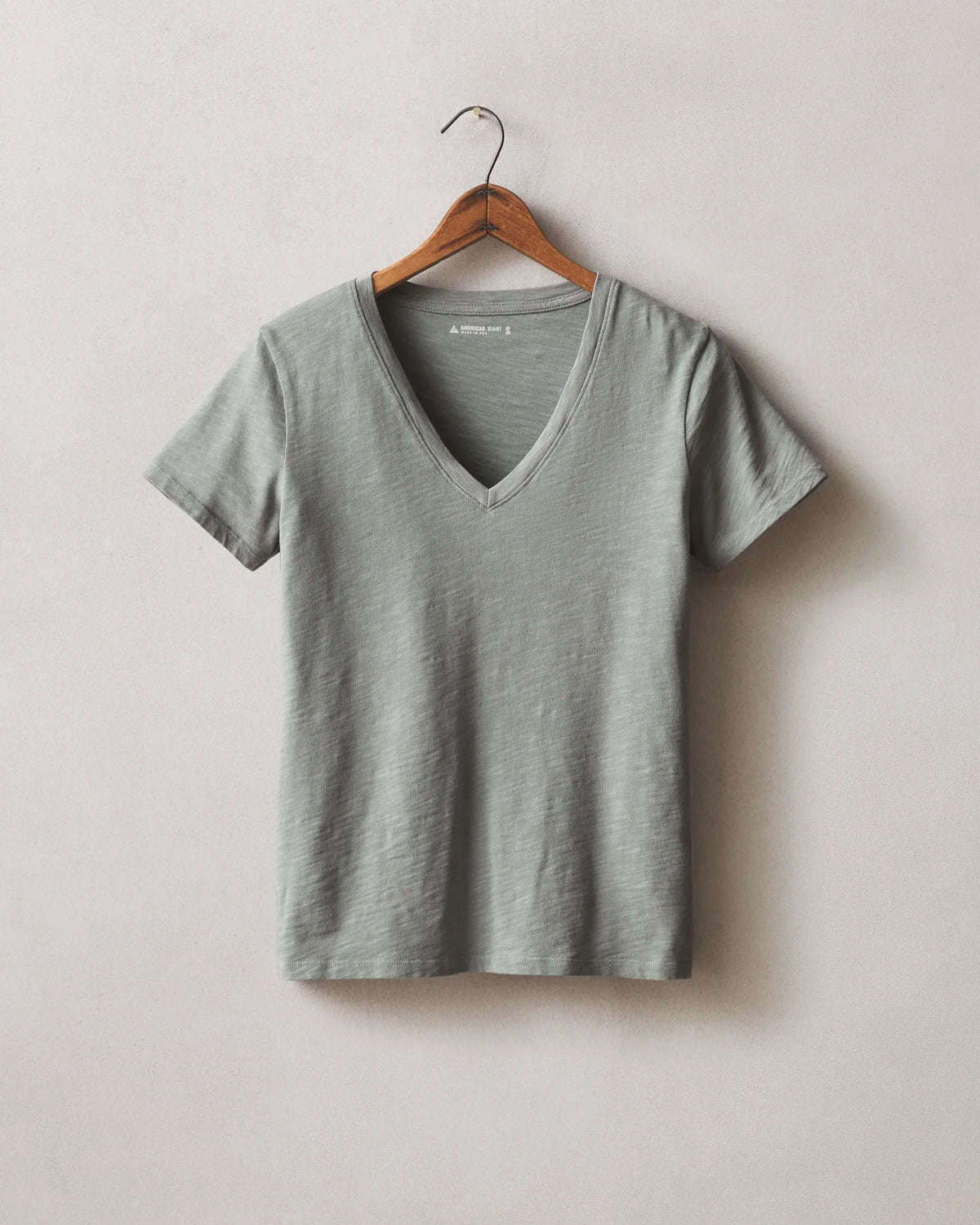 Women's Premium Slub V-Neck Tee - Slate