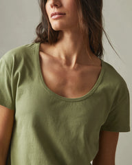 Women's Classic Cotton Scoop Tee - Pale Sage