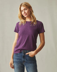 Women's Premium Slub Crew Tee - Deep Purple