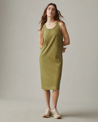 Women's Racer Tank Dress - Peat Moss