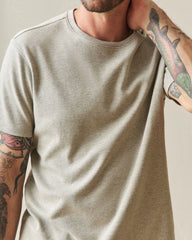 Men's Brushed Crew Tee - Sand Shell Heather