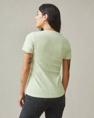 Women's Premium Slub Crew Tee - Soft Green