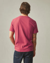 Men's Premium Slub V-Neck Tee - Holly Berry