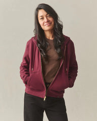 Women's Relaxed Classic Full Zip - Pomegranate