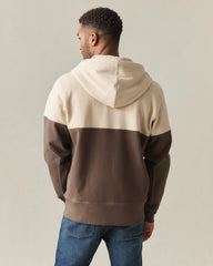Men's Classic Full Zip Split Seam Vault - White Pepper Turkish Coffee