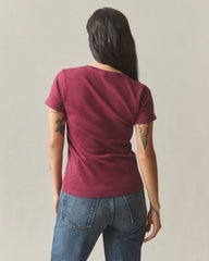 Women's Premium Slub Crew Tee - Holly Berry