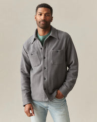 Men's French Terry Twill Shacket - Thunderstorm