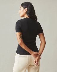 Women's Luxe Rib Crew Tee - Meteorite