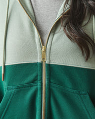 Women's Classic Full Zip Split Seam Vault - Botanical Garden Green Milieu
