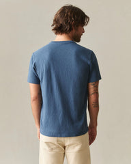 Men's Premium Slub V-Neck Tee - Dark Denim