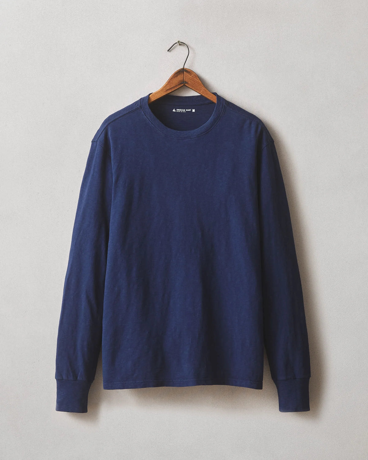 Men's Premium Slub Crew Tee Long Sleeve - Pageant Blue