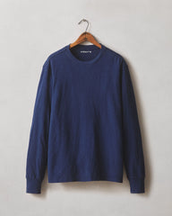 Men's Premium Slub Crew Tee Long Sleeve - Pageant Blue