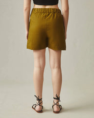 Women's Linen Short - Fir Green